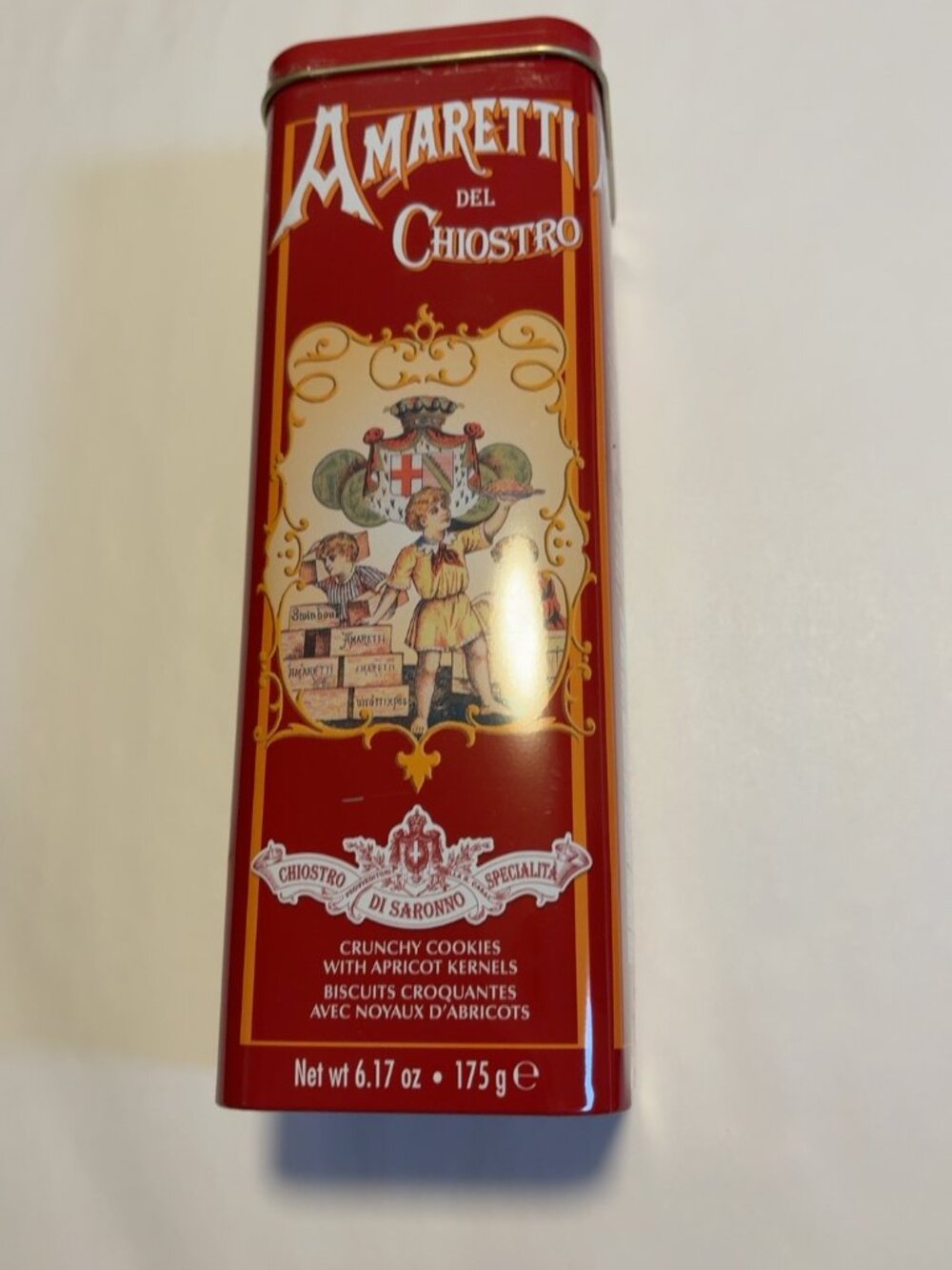 Vintage Amaretti Italian Biscotti Cookie Tin Decorative Collectible Italy